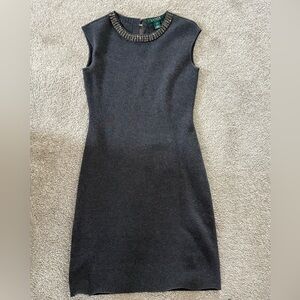 Lauren Ralph Lauren sweater dress with Rhinestone neckline